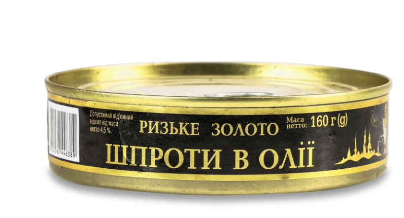 Шпроти Рижське золото в олії з/б №2 160г ключ
